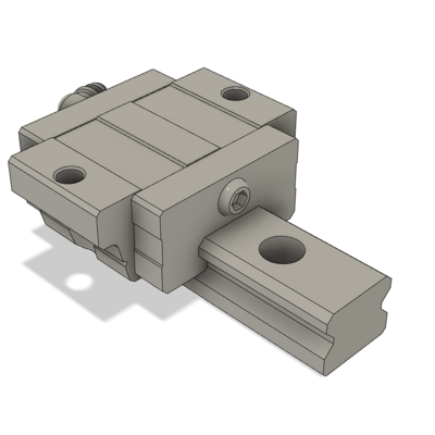 AIRTAC LOW PROFILE RAIL ASSEMBLY<br>LSD 15MM, BOTTOM MOUNT FLANGE, SHORT BODY, RAIL L = 1000MM, STANDARD PRELOAD, HIGH ACCURACY, QTY: 1 BLOCK